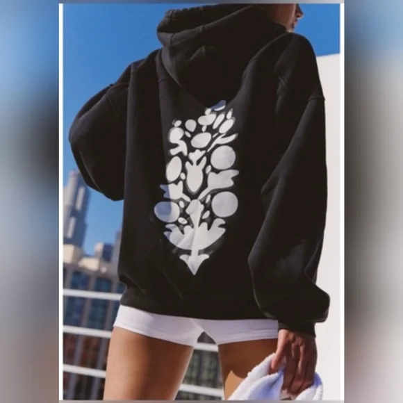 NWOT Free People Movement Final Call Logo Hoodie SMALL - Picture 2 of 11